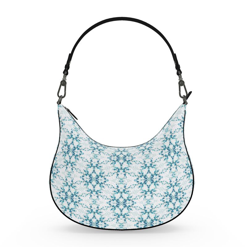 Blue Diamonds Curve Hobo Bag